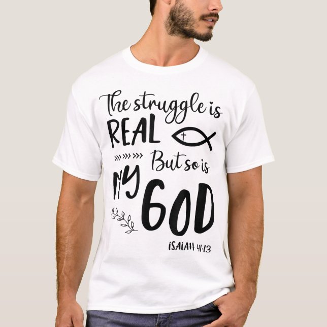 Camiseta La lucha por el regalo cristiano de Jesús también  (Anverso)