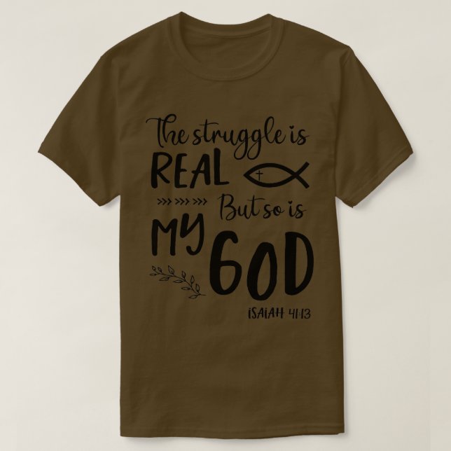 Camiseta La lucha por el regalo cristiano de Jesús también  (Diseño del anverso)