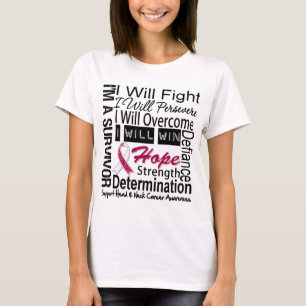 Camiseta La lucha principal del cáncer del cuello persever