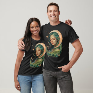 Camiseta La luna alegre Arte celeste radiante para Tee