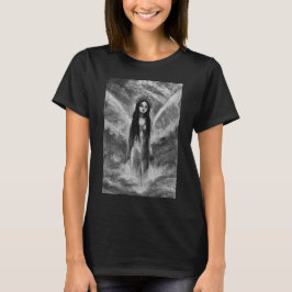 Camiseta La Luna Ángel Oscuro Hada Mujer Arte Fantasía Góti