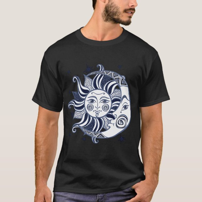 Camiseta La luna de sol masculina de la montaña (Anverso)