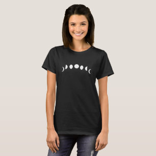 Camiseta La Luna Fases Astrología Blanca Astronomía Zodiac