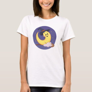 Camiseta La luna lleva sombrero de bruja