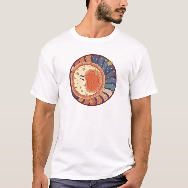 Camiseta La luna retro (Anverso)