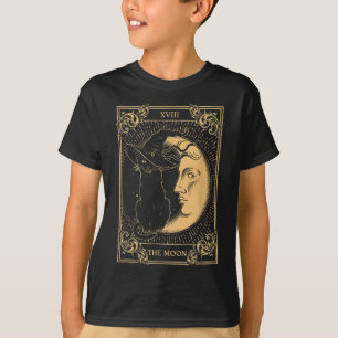 Camiseta La luna Tarot Xvii inspiró al gato negro Gorra de