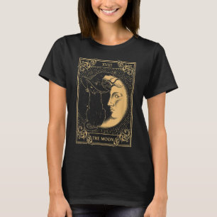 Camiseta La luna Tarot Xvii inspiró al gato negro Gorra de 