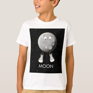 Camiseta La luna y las estrellas en el espacio