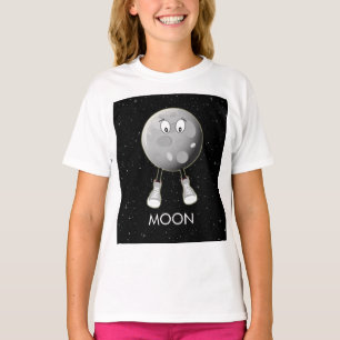 Camiseta La luna y las estrellas en el espacio