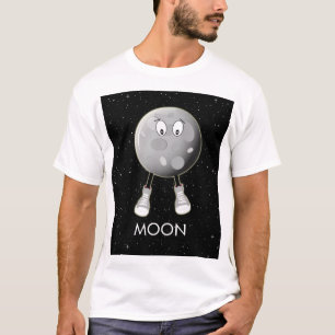 Camiseta La luna y las estrellas en el espacio