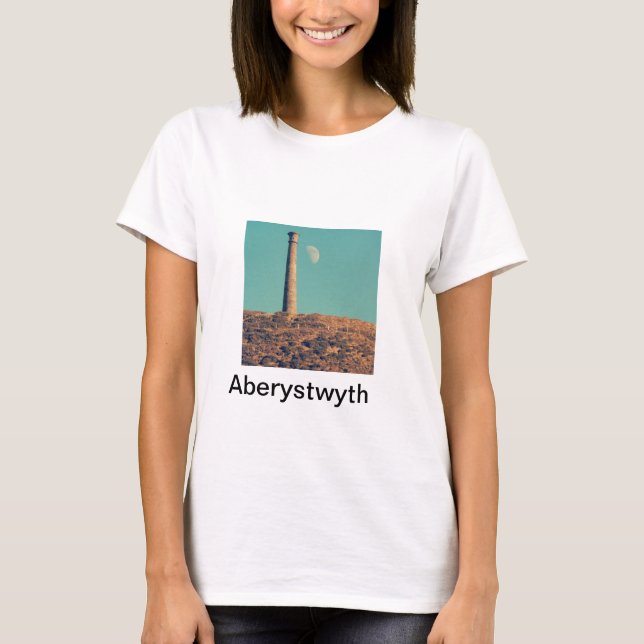 Camiseta La luna y una torre: Aberystwyth (Anverso)