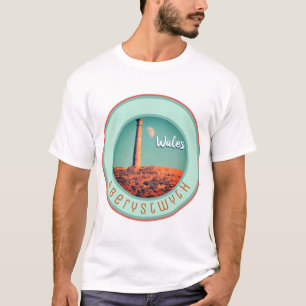 Camiseta La luna y una torre: Aberystwyth, Gales