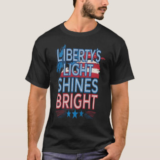Camiseta La luz de la libertad brilla brillante