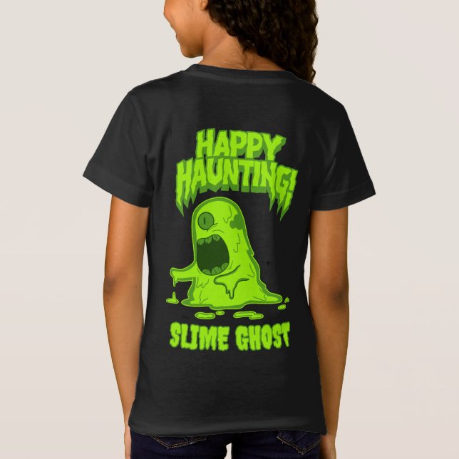 Camiseta La luz de la luna de Halloween oculta los espíritu (Reverso)