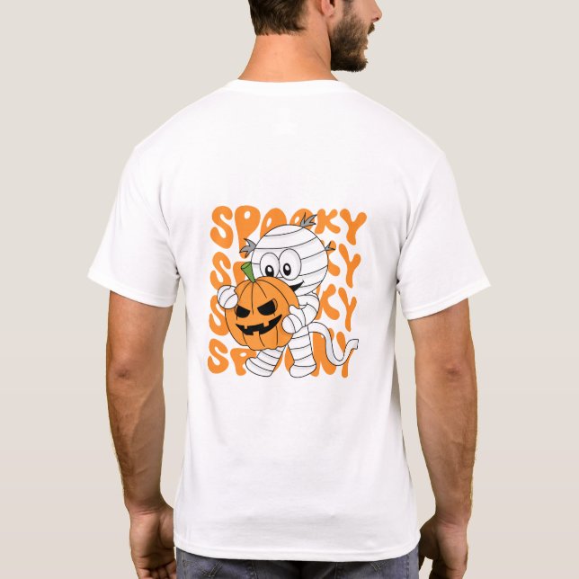 Camiseta La luz de la luna de Halloween revela secretos osc (Reverso)