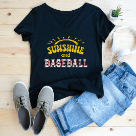 Camiseta La luz del sol y el béisbol angustiados