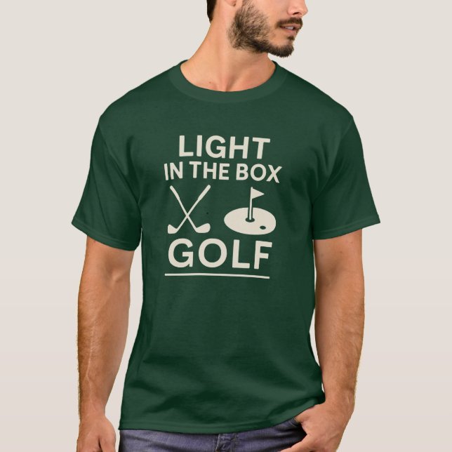 Camiseta La luz en la caja de golf es elegante para los gol (Anverso)