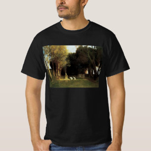 Camiseta La madera sagrada de Arnold Bocklin, arte vintage