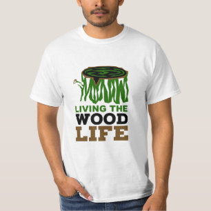 Camiseta La madera viva la maderera de la carpintería