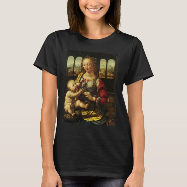 Camiseta La Madonna del clavel de Leonardo da Vinci (Anverso)