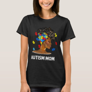 Camiseta La madre africana del autismo negro y la madre afr