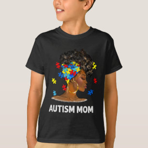 Camiseta La madre africana del autismo negro y la madre afr