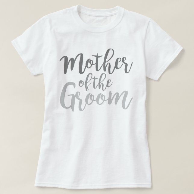 Camiseta La madre cursiva bohemia de la cima del Boda Groom (Diseño del anverso)