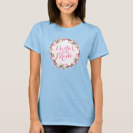 Camiseta La madre de la novia Boda floral arriba