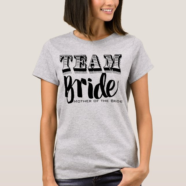 Camiseta La madre de la novia, la mano de la novia dejada e (Anverso)