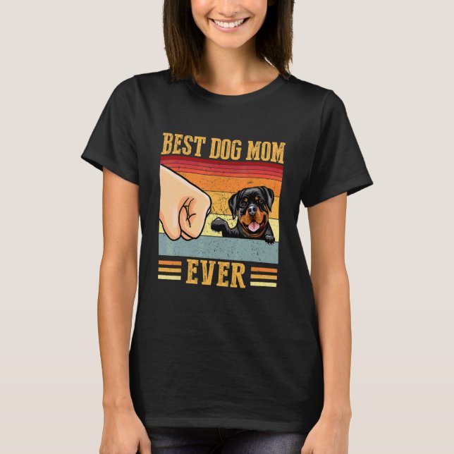 Camiseta La madre de Rottweiler es la mejor madre de perro  (Anverso)