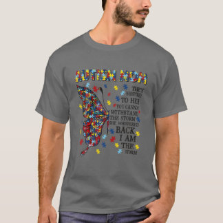 Camiseta La Madre Del Autismo De Mariposa Que Le Susurraron