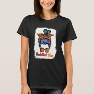 Camiseta La madre del baloncesto Messy Bun Mama Baloncesto 