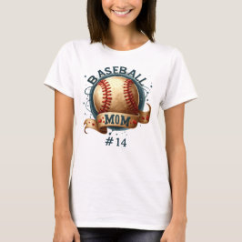 Camiseta La madre del béisbol de estilo retro personalizada