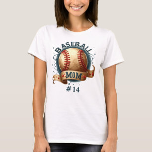 Camiseta La madre del béisbol de estilo retro personalizada