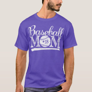 Camiseta La madre del béisbol vintage 18 mejor fan del juga