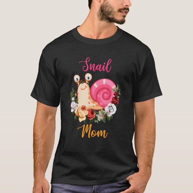 Camiseta La madre del caracol Floral Snail Bow Tie Lover Dí (Anverso)