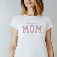 La madre del equipo lindo simple rosa personalizad
