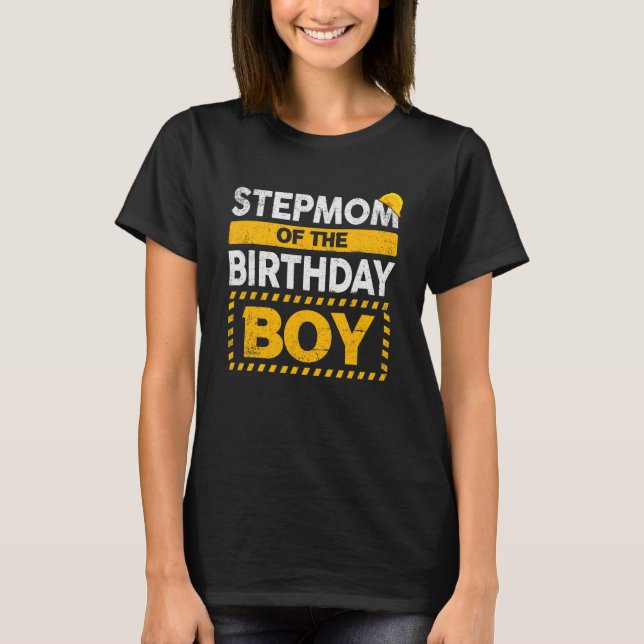 Camiseta La madre del niño de cumpleaños Construcción Mamáe (Anverso)