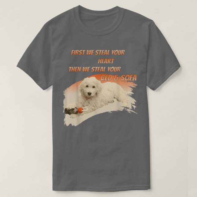 Camiseta La madre del perro Goldendoodle y Labradoodle dice (Diseño del anverso)