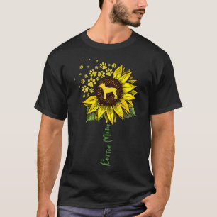 Camiseta La madre del perro Rottweiler del girasol de la ma