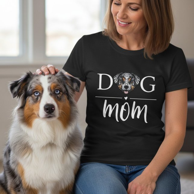 Camiseta La madre del perro se aburre del pastor australian (australian shepherd dog mom)