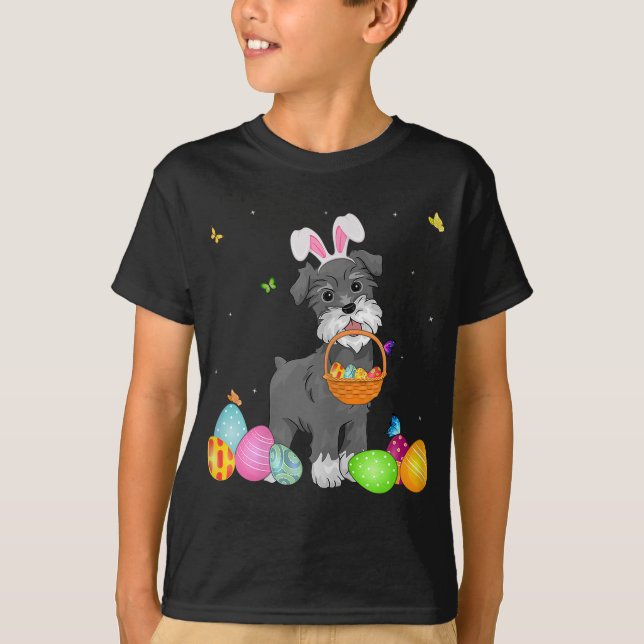 Camiseta La madre del perro se burla de Bunny Schnauzer Egg (Anverso)