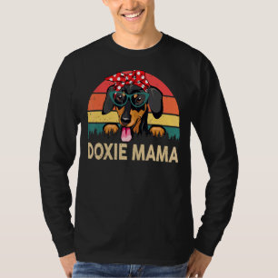 Camiseta La madre del retro Dachshund Doxie Mama Weiner Dog