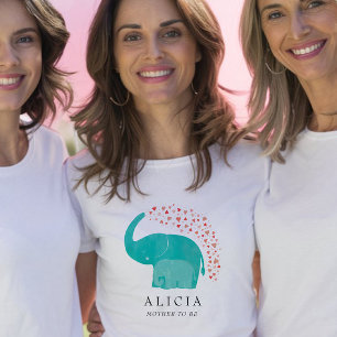 Camiseta La madre elefante y la Baby Shower de ternera pers