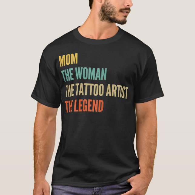 Camiseta La Madre La Mujer La Artista Del Tatuaje La Pierna (Anverso)