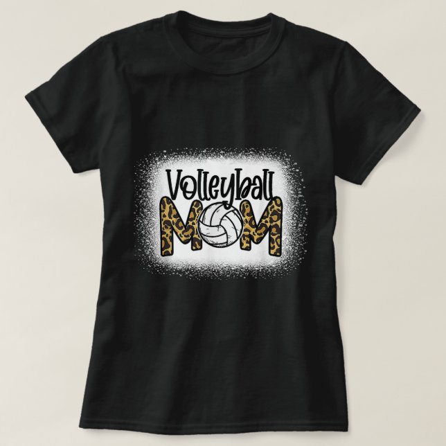 Camiseta La madre leopardo del voleibol se burló del día de (Diseño del anverso)