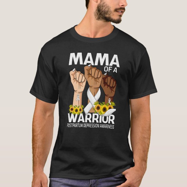 Camiseta La Madre Mano De Un Guerrero Consciente De La Depr (Anverso)