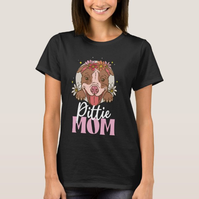 Camiseta La Madre Patata Pitbull Mamá Perro Mamá Perro Love (Anverso)