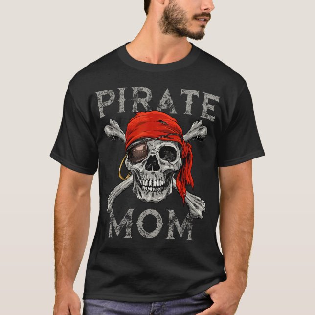 Camiseta La madre pirata Jolly Roger Crossbone Halloween Sk (Anverso)