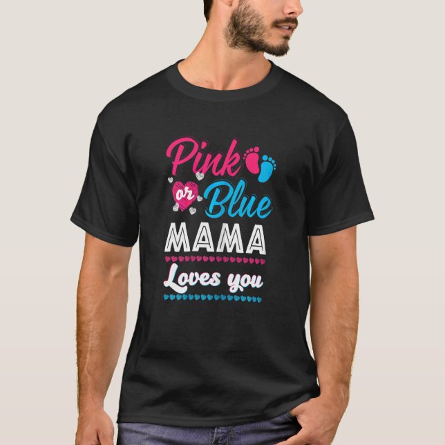 Camiseta La Madre Rosa O Azul Te Ama La Revelación De Géner (Anverso)